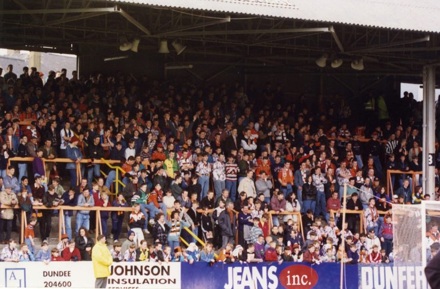 Final day in The Shed at Tannadice in 1994.