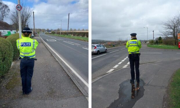 Officers carrying out speed checks at Gairneybank and Milnathort