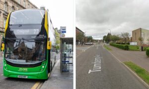 Xplore Dundee buses are coming under attack, including on Turnberry Avenue in Ardler this week. Image: Kim Cessford/DC Thomson/Google