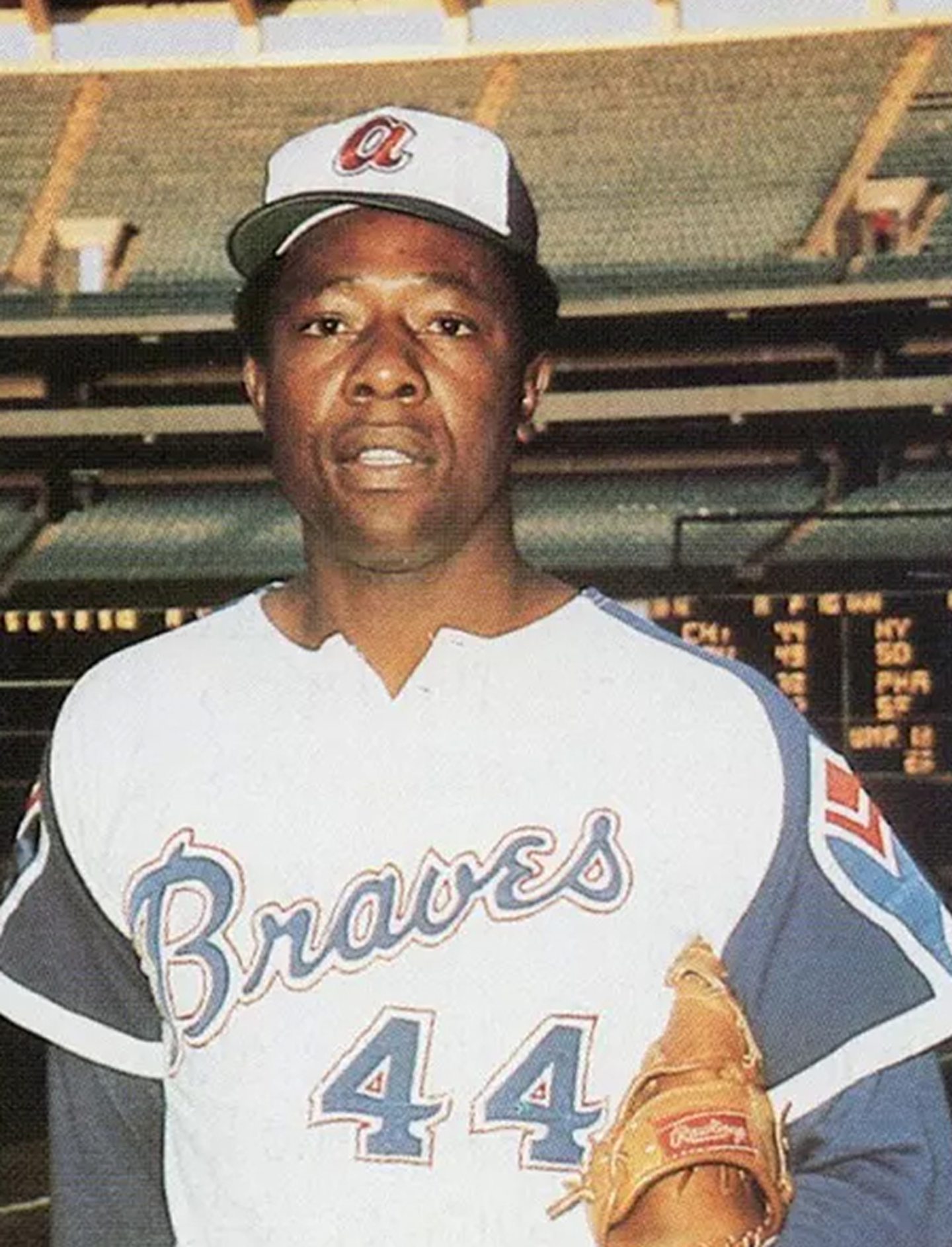 Hank Aaron in his Atlanta Braves uniform