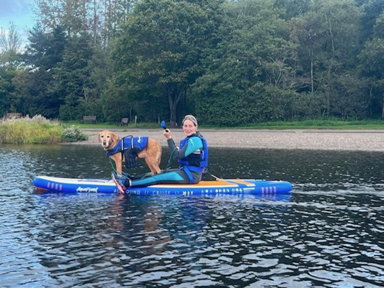 Sarah also takes dogs canoeing in Fife.