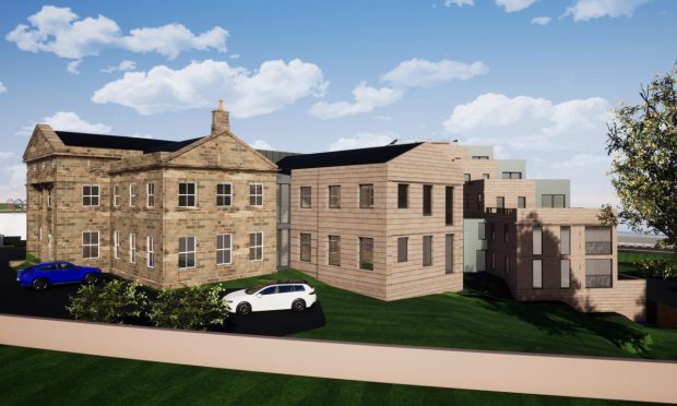 A computer-generated image of how the old Montrose Royal Infirmary could look if redeveloped. Image: Graham & Sibbald