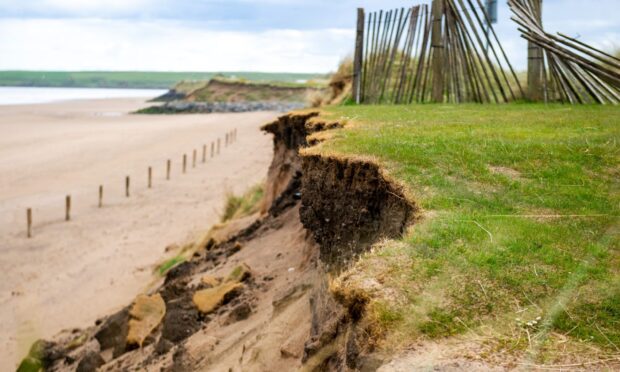 The £1 million Angus fund could help tackle coastal erosion at Montrose. Image: Kim Cessford/DC Thomson