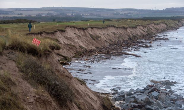 Montrose golf course after Storm Babet. Image: Kath Flannery/DC Thomson