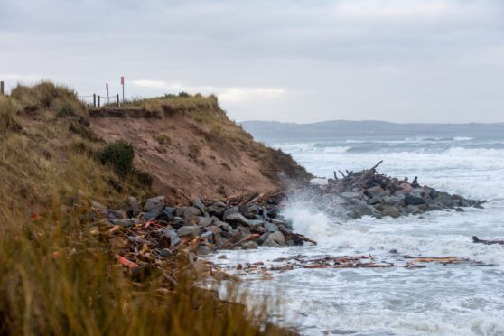 Angus could be facing a £20m bill to combat coastal erosion at Montrose. Image: Kath Flannery/DC Thomson