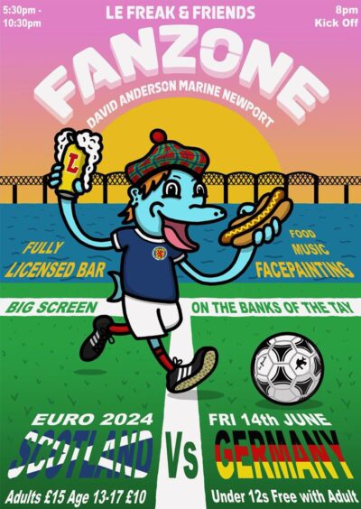 The event poster for the Euro 2024 fanzone in Newport 