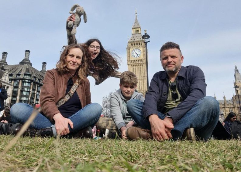 Sightseeing at Big Ben during our term time trip. Image: Cheryl Peebles/DC Thomson.