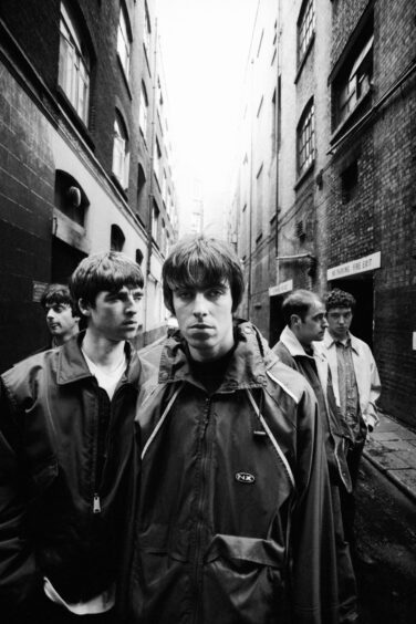 A promotional photo of Oasis in March 1994 before they headed off on tour.