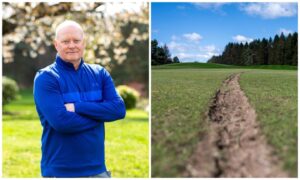 Golfer Mark Campbell and vandalism from bikers at Dundee's Caird Park Golf Course.