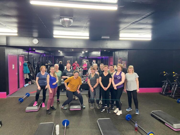 Members at Club One Fitness in Forfar. 