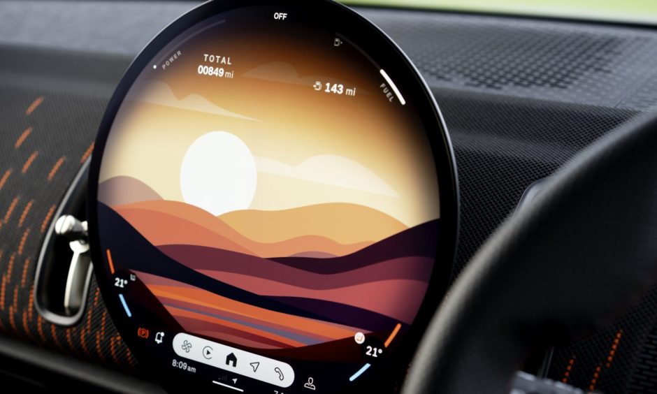 This Mini has the world's first circular OLED display.