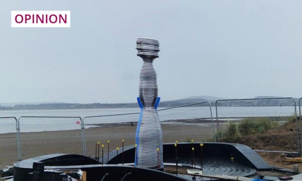 The new sculpture in Broughty Ferry. Image: DC Thomson