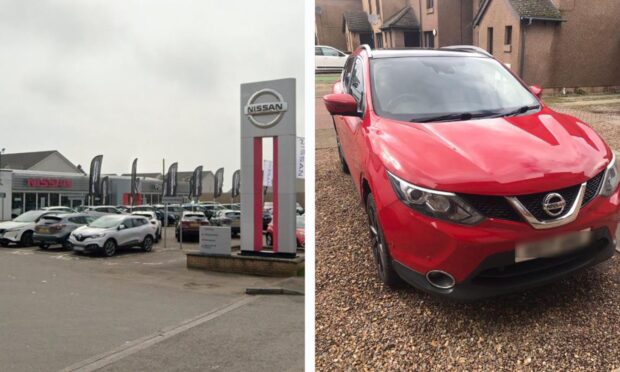 Parks Nissan garage Arbroath and car of Montrose woman in dispute