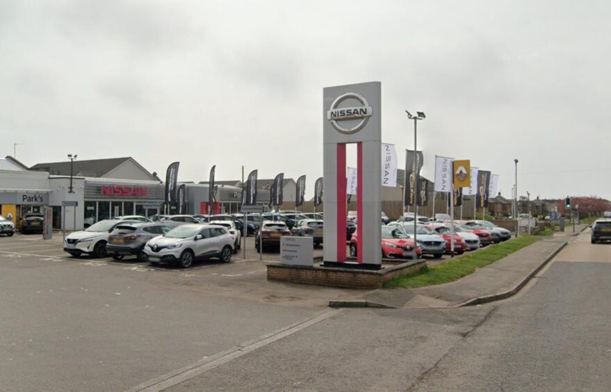 The Nissan Parks dealership in Arbroath.