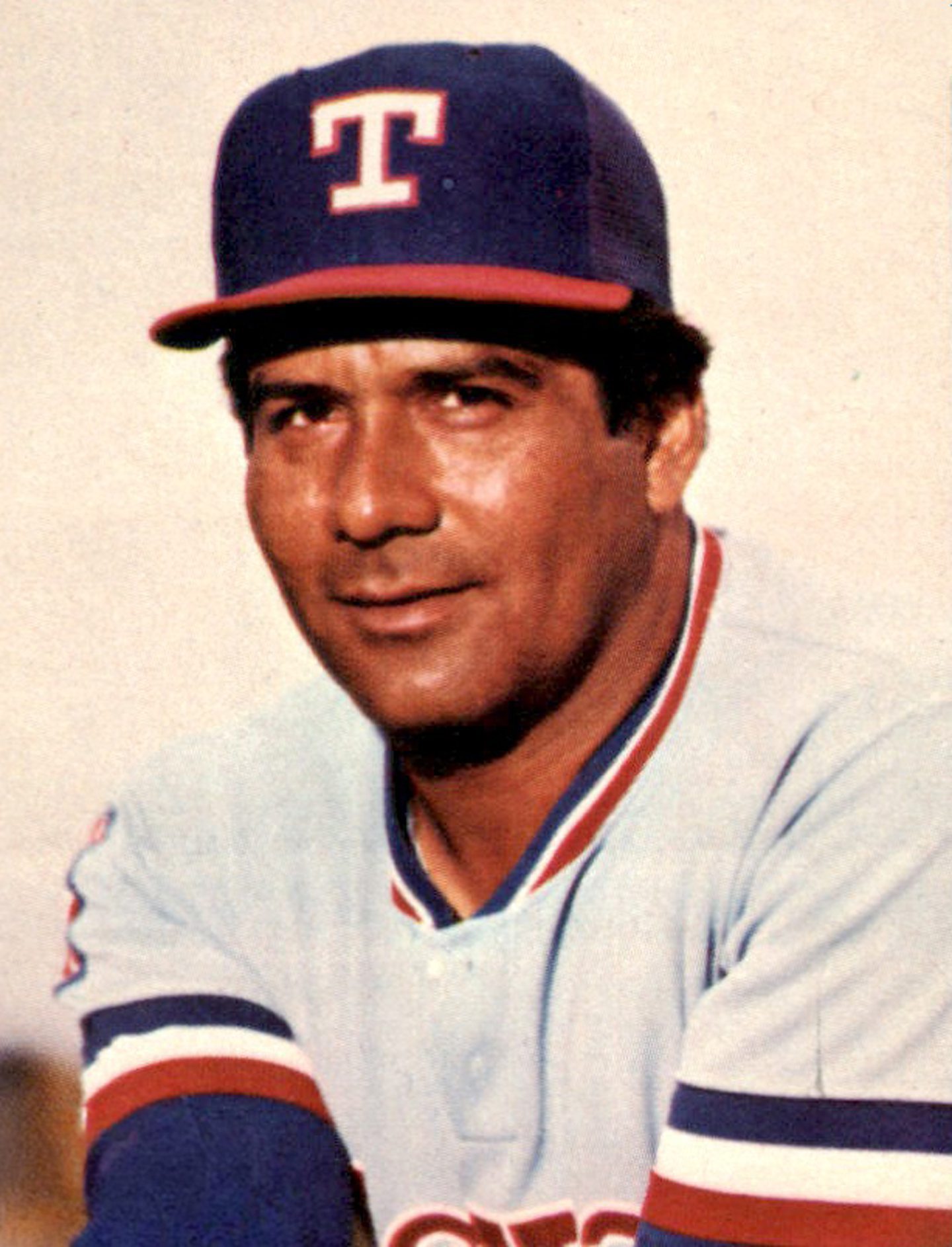 Cleveland Indians manager Pat Corrales in his baseball uniform