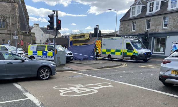 Princes Street remained closed as investigations into the crash continued. Image: Kieran Webster/DC Thomson