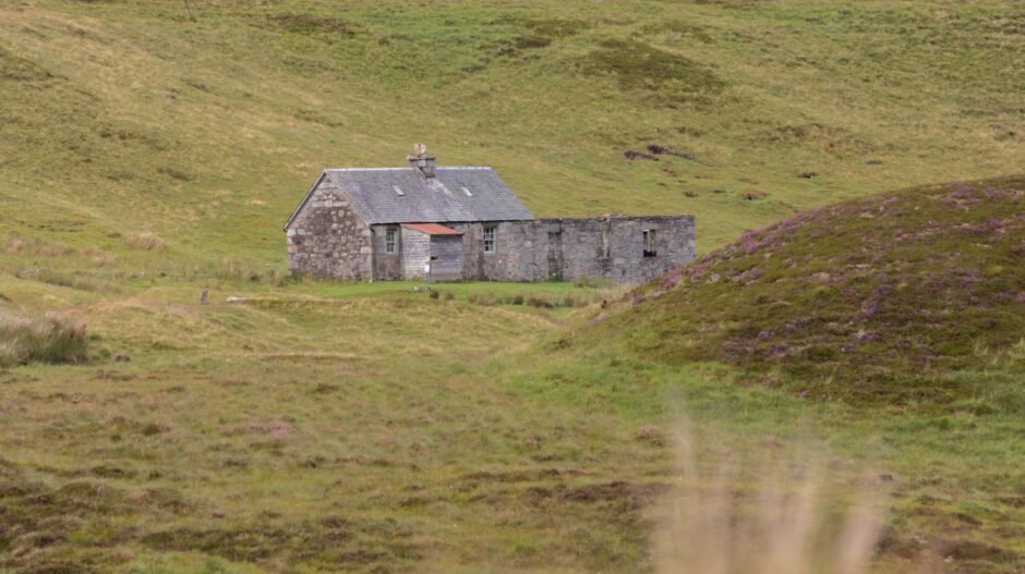 The 'secret' bothy that the group of cyclists, both disabled and non-disabled, stayed in overnight. Image: Stefan Morrocco.