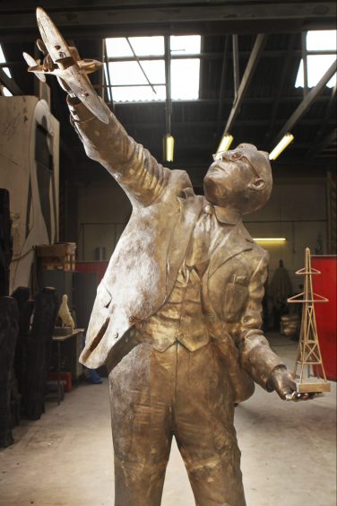 Edinburgh Sculptor Alan Herriot's bronze sculpture of Robert Watson-Watt.