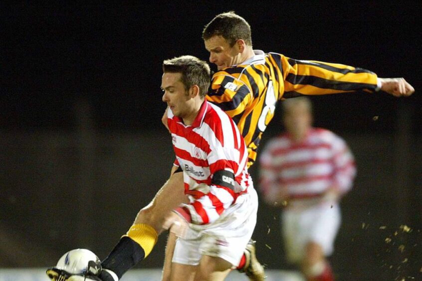 Ross Graham Sr (in black-and-goal) in action for East Fife in 2003