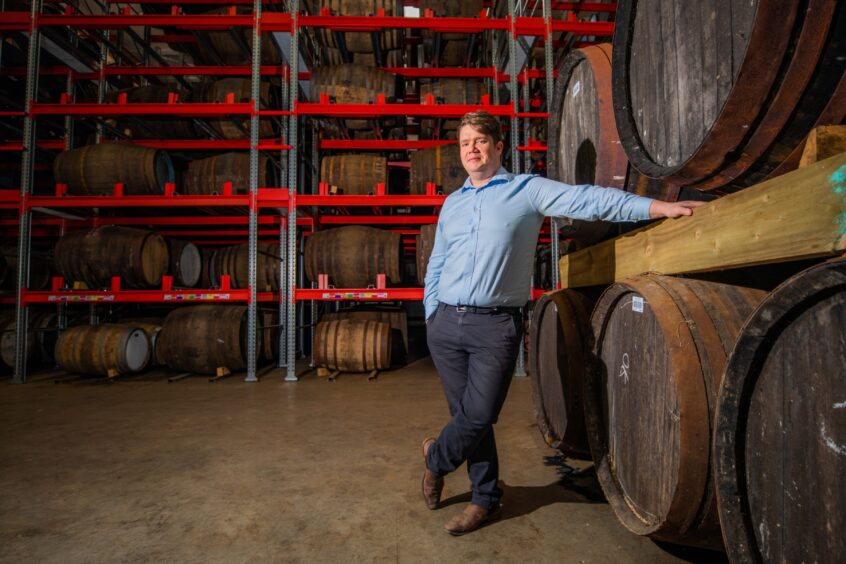 Graeme Mackeddie, head of production, loves working in the warehouse at the Aberargie distillery. 