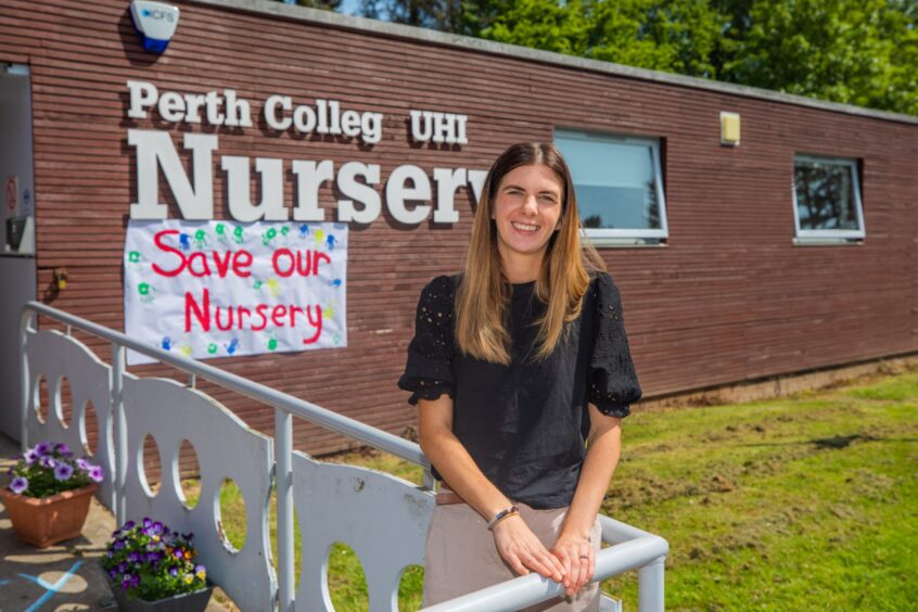 Lianne Schemper outside Perth College Nursery.