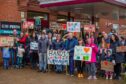 Protests at Perth College UHI.