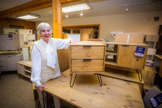 Director Mary Wallace alongside items from the Augusta range.  Image: Steve MacDougall/DC Thomson