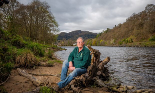 Victor Clements on the banks of the River Tay at Birnam and Dunkeld. Image: Steve MacDougall/DC Thomson.