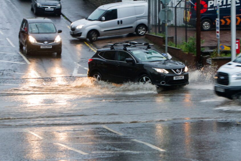 The Dens Road and Isla Street junction is a flooding spot.