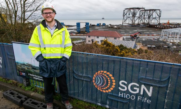 H100 Fife Project Manager, James Carroll at the H100 Fife site. Image: Steve Brown/DC Thomson