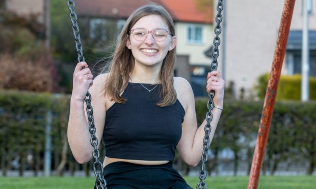 Joscelyne Kerr, 18, who has a rare brain tumour