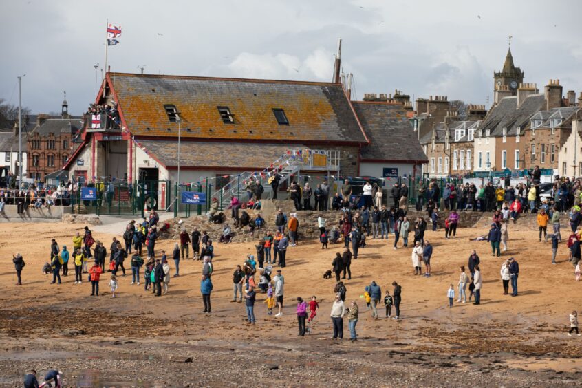 Anstruther lifeboat homecoming in April 2024.