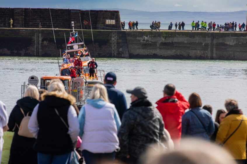 RNLB Robert and Catherine Steen Anstruther homecoming.