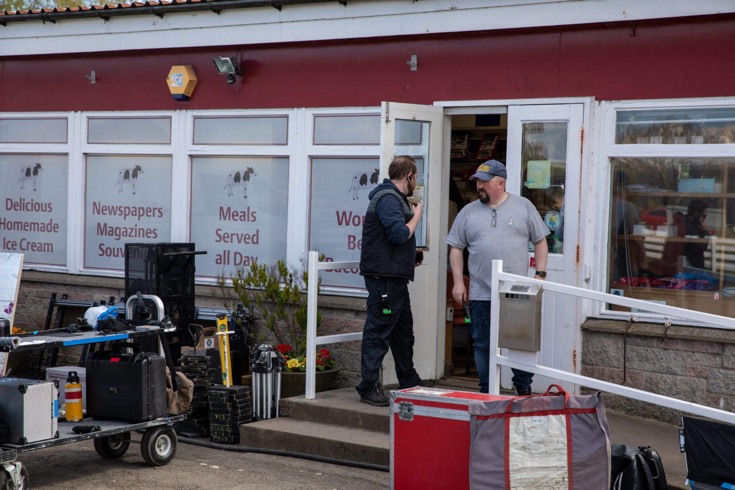 Filming of Sukkwan Island at The Horn in Perthshire.