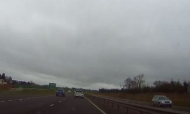 Image from driver's dashcam footage on A90.