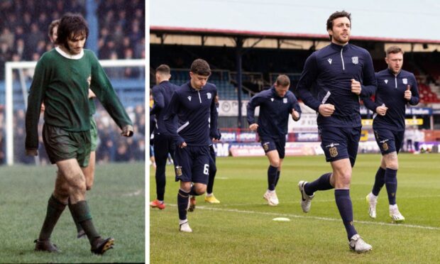 Joe Shaughnessy said the playing surface at Dens reminds him of what George Best used to play on. Images: SNS.