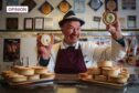 Alan Pirie with his award winning scotch pies. Image: Mhairi Edwards/DC Thomson.