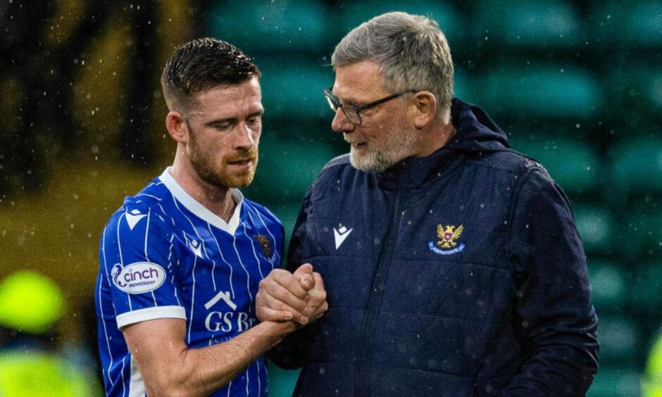 Tony Gallacher with Craig Levein.