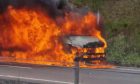 The van fire on the A9 near Bankfoot