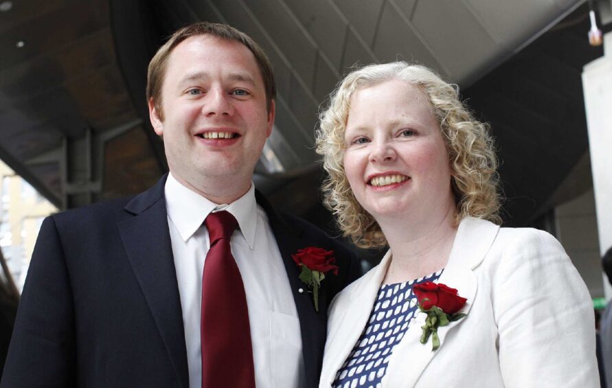Mid Scotland and Fife MSP Claire Baker with her husband, Richard. 
