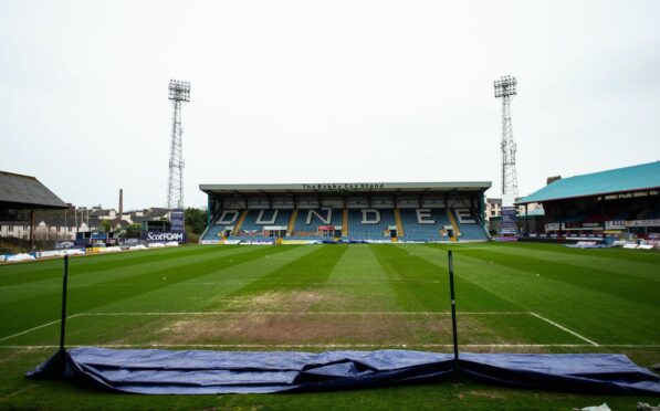 Dundee will carry out work on the Dens park pitch this summer. Image: SNS.