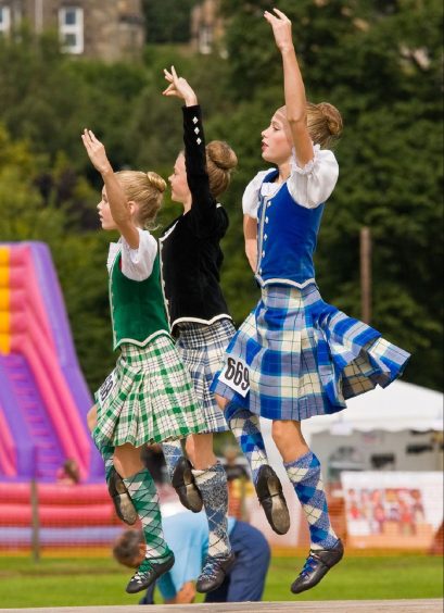 Highland dancers at Inverkeithing Highland Games