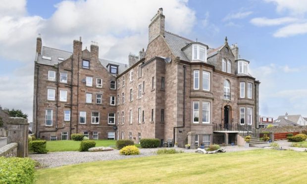 A flat for sale on the first floor of Marine House, a former hotel on Bents Road, Montrose that dates back to 1907.