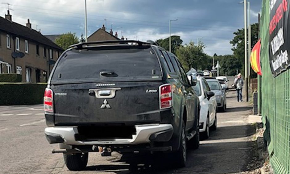 parking on the pavement