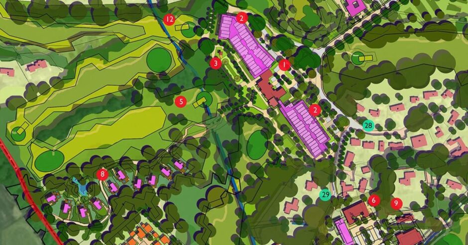 The proposed Letham Grange new village development plan.