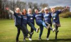 Dorothy Oldfield, Gail Trayner, Hazel Scott, Laura Whitton, Lauri Whyte and Carol Ross taking part in the challenge. Image: Mhairi Edwards/DC Thomson
