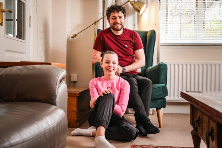Andrew, who was diagnosed with ADHD as an adult, with daughter Amber.