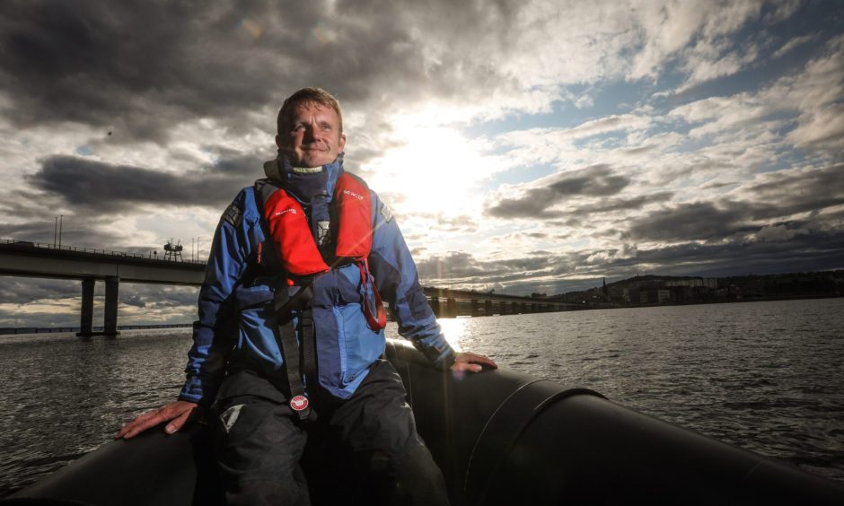 Ian Ashton, owner of SaltDog Marine as boat tours launch between Broughty ferry and taport