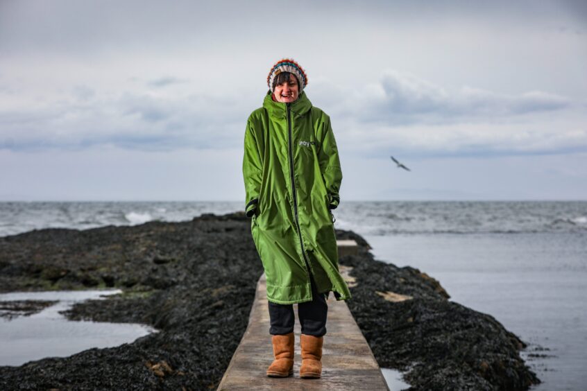 Lisa is keen to meet other sober people in the East Neuk of Fife through accessible activities which don't revolve around drinking, like wild swimming. 