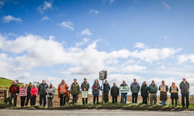 Residents are fighting plans for a solar farm at Lownie near Forfar. Image: Mhairi Edwards/DC Thomson